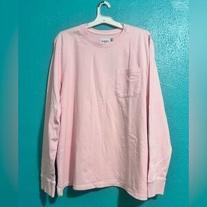 Unisex long-sleeved shirt in pink, size XL.